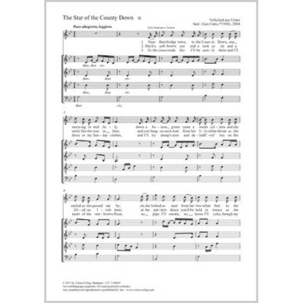 The Star of the County Down : g-Moll