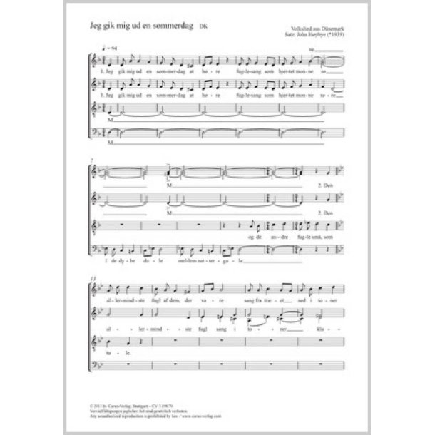 Jeg gik mig du en sommerdag