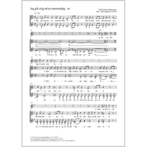 Jeg gik mig du en sommerdag