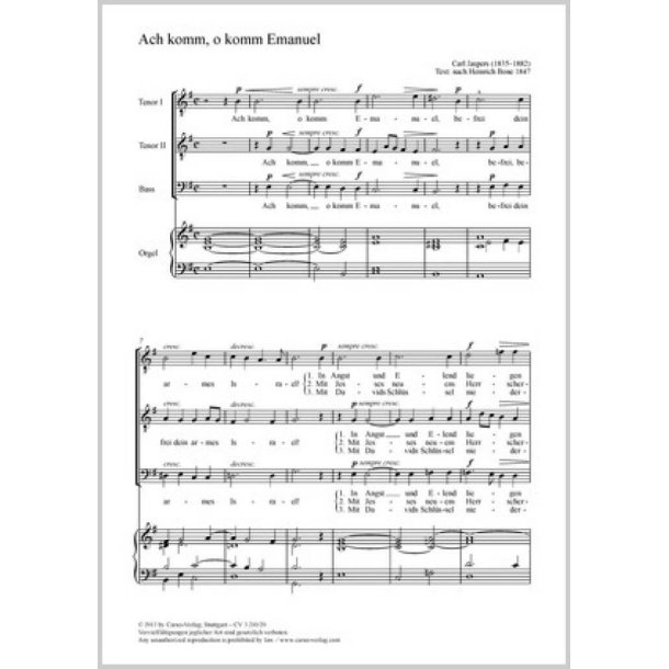 Ach komm, o komm Emanuel : G-Dur