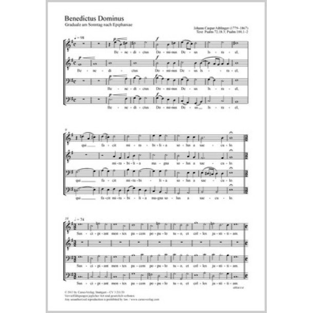 Benedictus Dominus : Graduale am Sonntag nach Epiphaniae