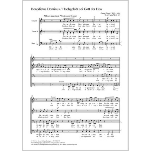 Benedictus Dominus [Hochgelobt sei Gott der Herr]