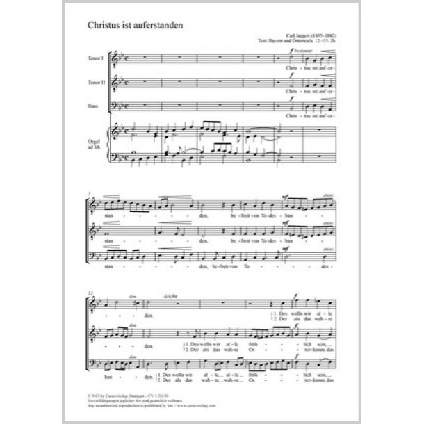 Christus ist auferstanden : B-Dur