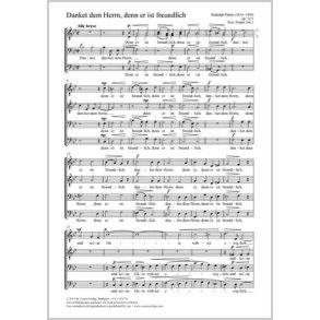 Danket dem herrn, denn er ist freundlich : B-Dur