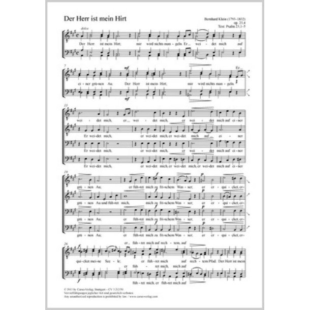 Der Herr ist mein Hirt : A-Dur