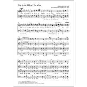 Gott in der Höh sei Ehr allein : C-Dur