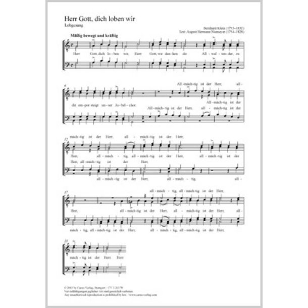 Herr Gott, dich loben wir : Lobgesang
