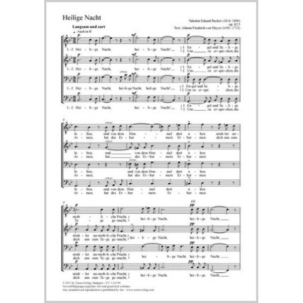 Heilige Nacht : B-Dur