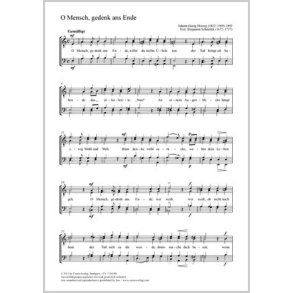 O Mensch, gedenk ans Ende : C-Dur