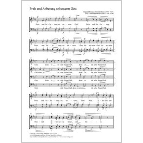 Preis und Anbetung sein unserem Gott : D-Dur