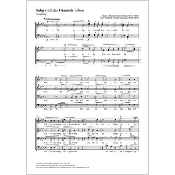 Selig sind des Himmels Erben : As-Dur