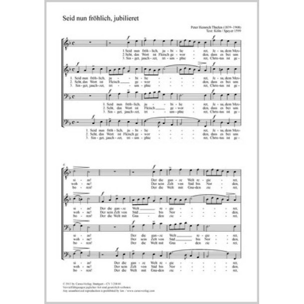 Seid nun fr&ouml;hlich, jublilieret : F-Dur