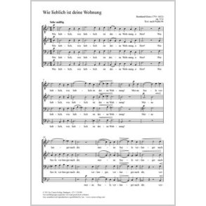 Wie lieblich ist deine Wohnung : B-Dur