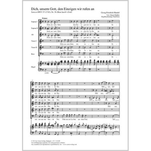 Dich, unser Gott, den Einzigen rufen wir an : Hear Jacob's God aus: Samson