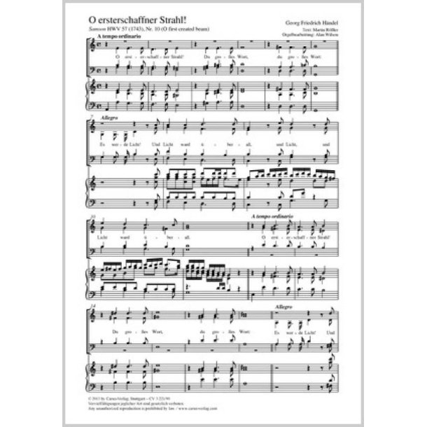 O ersterschaffner Strahl : O first created beam aus: Samson