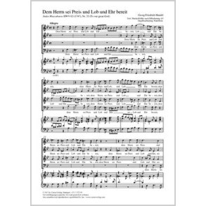 Dem Herrn sei Preis und Lob und Ehr bereit : To our great God aus: Judas Maccabäus