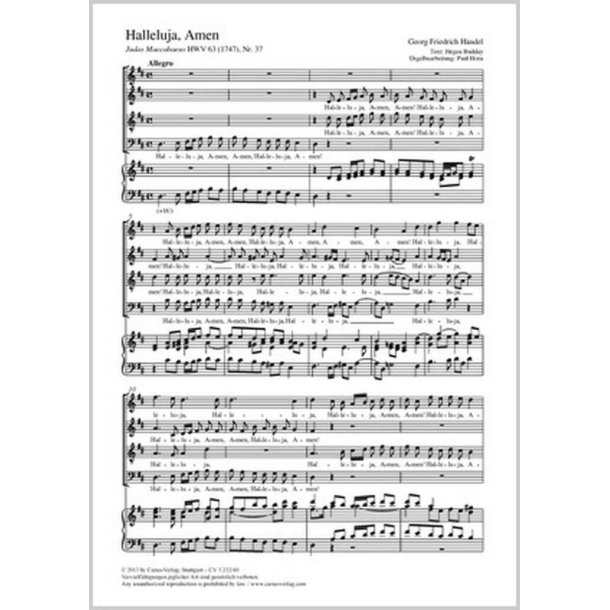 Halleluja. Amen : aus: Judas Maccab&auml;us