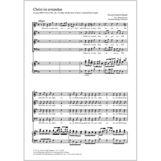 Christ ist erstanden : May all the host