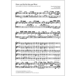 Fern von Ost bis hin gen West : From the east unto the west