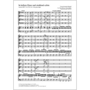 In hellem Glanz und strahlend schön : In Glory high aus: Jephtha