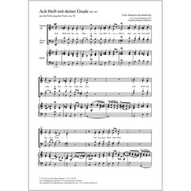 Ach bleib mit deiner Gnade bei uns, Herr Jesu : aus: Paulus