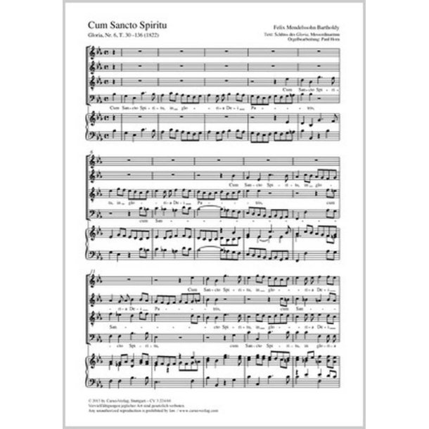 Cum Sancto Spiritu : aus: Gloria
