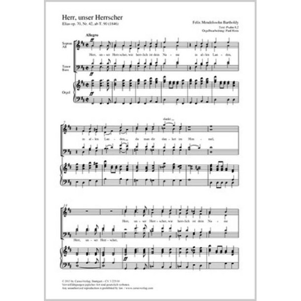 Herr, unser Herrscher : aus: Elias op. 70