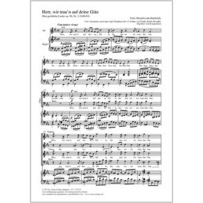Herr, wir trau'n auf deine Güte : aus: Drei geistliche Lieder op. 96