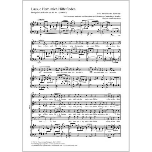 Lass, o Herr, mich Hilfe finden : aus: Drei geistliche Lieder op. 96