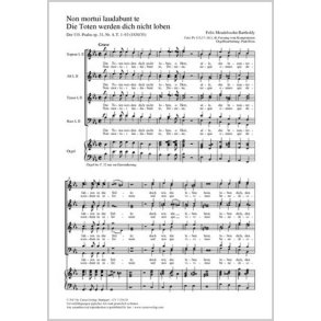 Die Toten werden dich nicht loben : aus: Der 115. Psalm Nicht unserm Namen, Herr op. 31