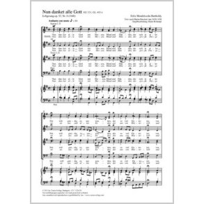 Nun danket alle Gott : aus: Lobgesang op. 52