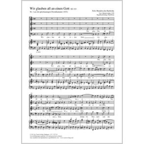 Wir glauben all an einen Gott : aus: Choralkantate Wir glauben all an einen Gott