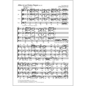Alles ist an Gottes Segen : a-Moll