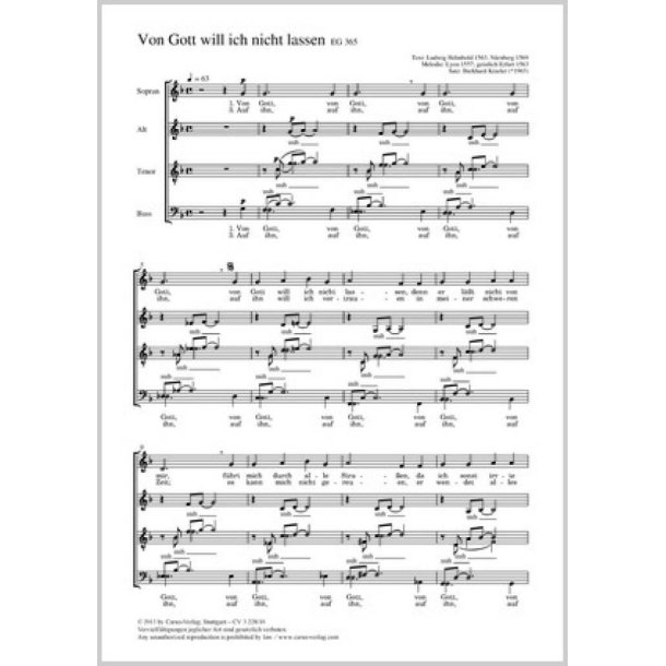 Von Gott will ich nicht lassen : dorisch