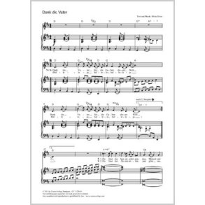 Dank dir, Vater : D-Dur