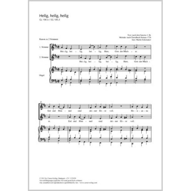 Heilig, heilig, heilig : D-Dur