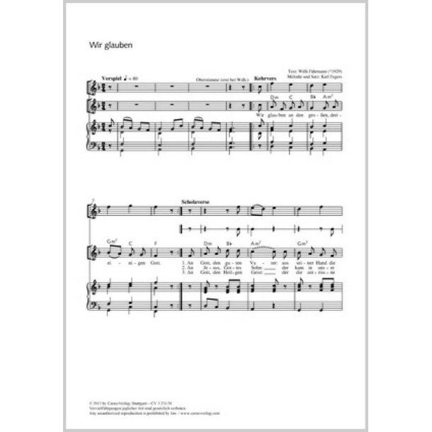 Wir glauben : F-Dur