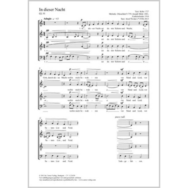 In dieser Nacht : Motette