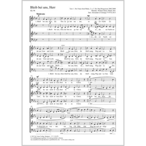 Bleib bei uns, Herr : Motette