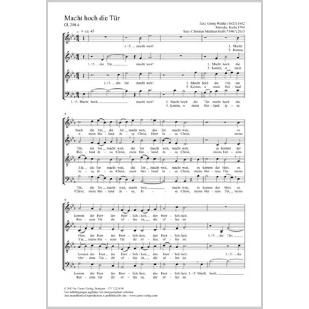 Macht hoch die T&uuml;r : Motette
