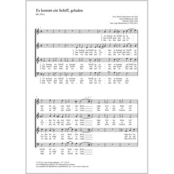 Es kommt ein Schiff, geladen