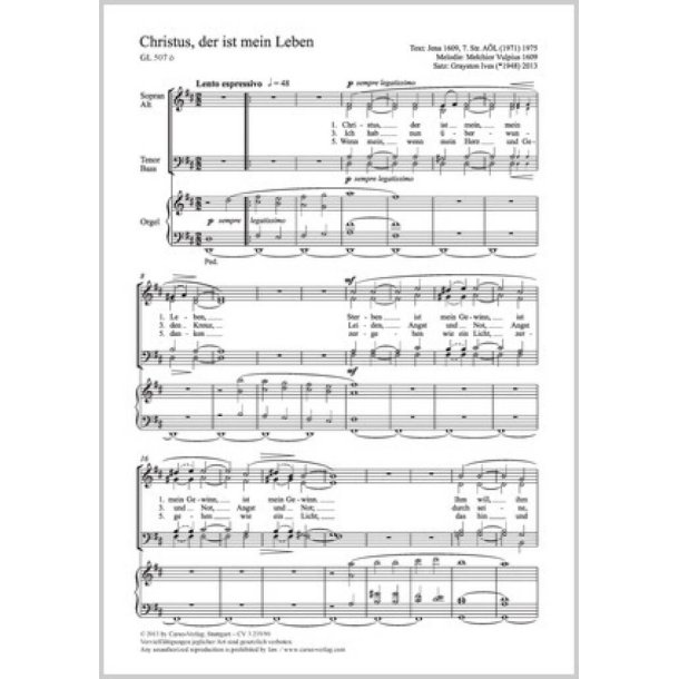 Christus, der ist mein Leben : Motette