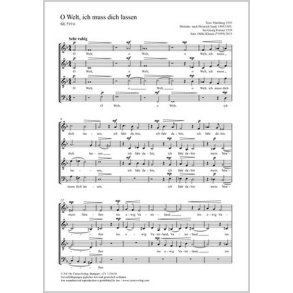 O Welt, ich muss dich lassen : Motette