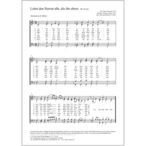 Lobet den Herren, alle, die ihn ehren : B-Dur