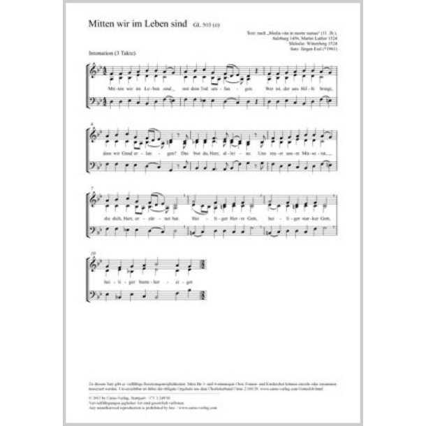 Mitten wir im Leben sind