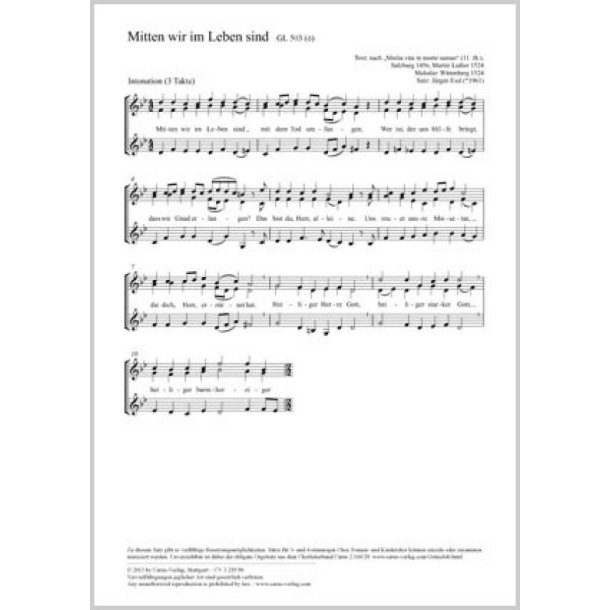 Mitten wir im Leben sind