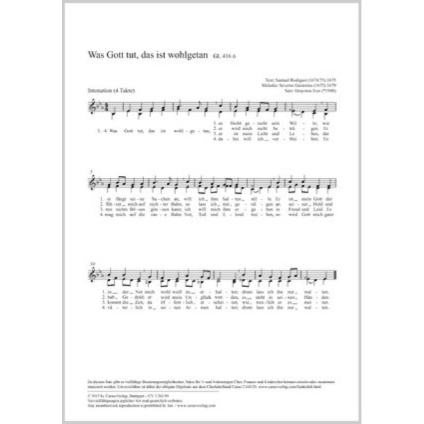 Was Gott tut, das ist wohlgetan : Es-Dur