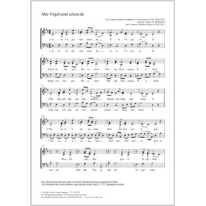 Alle Vögel Sind Schon Da : C Major