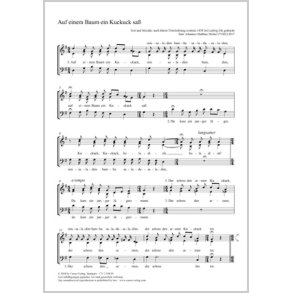 Auf Einem Baum Ein Kuckuck Saß : G Major