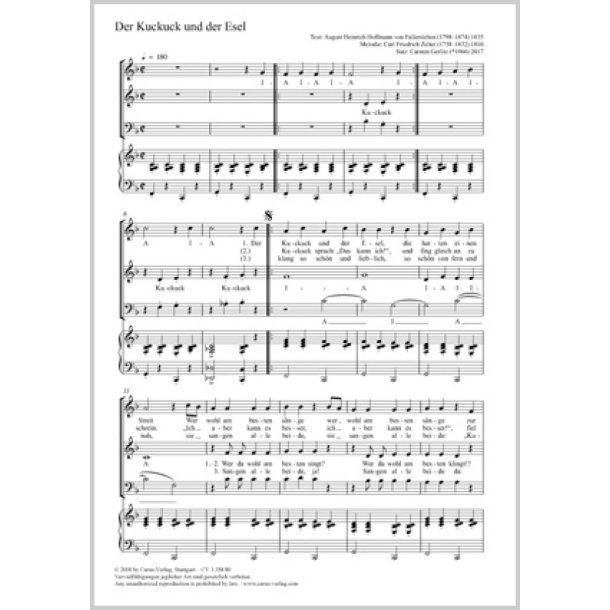 Der Kuckuck und Der Esel : F Major